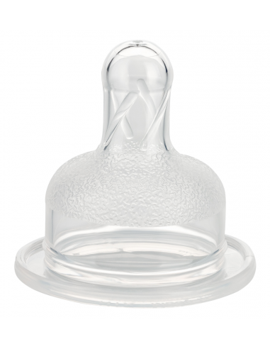 Baby Nova Szilikonos teás etetőcumi gömbölyű, szélesnyakú üvegre lassú 0-24hó  2db.