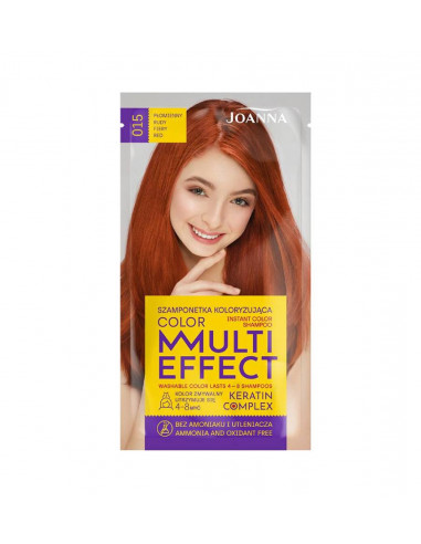 Multi Effect Color - hajszínező sampon - Tűzpiros 015