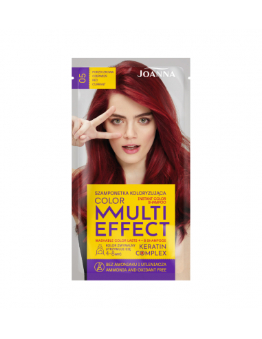 Multi Effect Color - hajszínező sampon - Piros ribizli 005