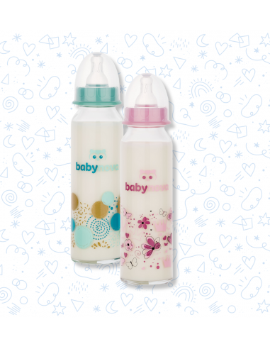 Baby Nova Normál nyakú üvegpalack 0-24 hó 240 ml