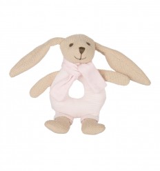 Canpol babies Plüss játék csörgővel Bunny rózsaszín
